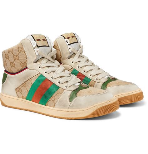 gucci screener sneakers high-top|Gucci screener low top sneakers.